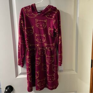 Carter's Maroon Cat Print Casual Dress